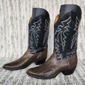 Panhandle Slim "Slim Sander" Vintage Teju Lizard Cowboy Boot | Men's Size 7.5D